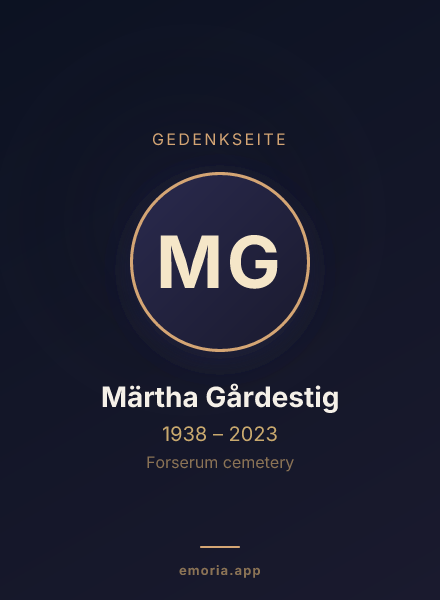 Gedenkportrait von Märtha Gårdestig