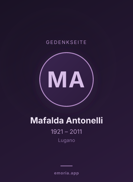 Gedenkportrait von Mafalda Antonelli