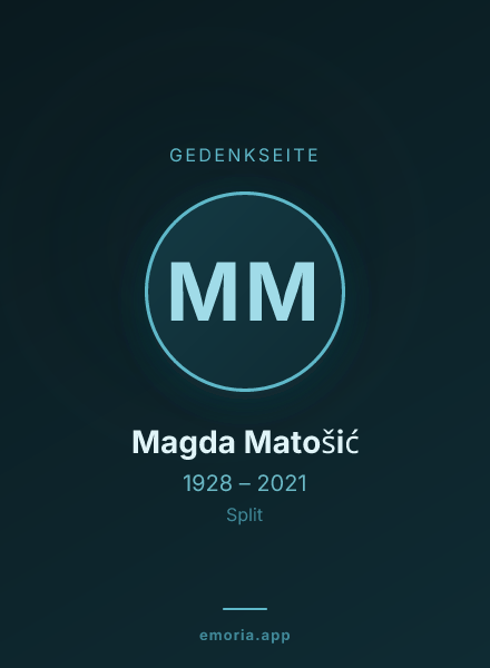 Gedenkportrait von Magda Matošić