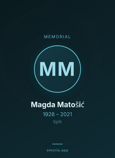 Memorial portrait of Magda Matošić