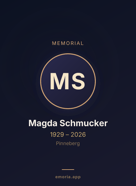 Memorial portrait of Magda Schmucker
