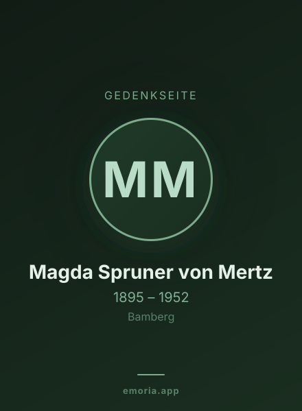 Gedenkportrait von Magda Spruner von Mertz