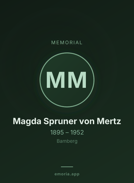 Memorial portrait of Magda Spruner von Mertz