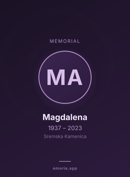 Memorial portrait of Magdalena