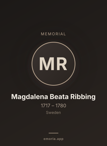 Memorial portrait of Magdalena Beata Ribbing
