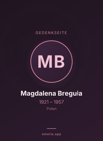 Gedenkportrait von Magdalena Breguła
