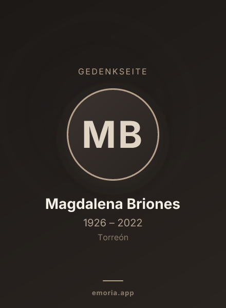 Gedenkportrait von Magdalena Briones