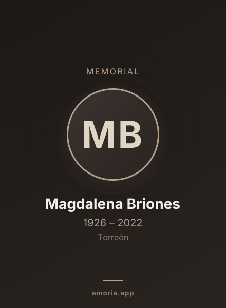 Memorial portrait of Magdalena Briones