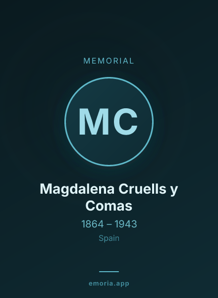 Memorial portrait of Magdalena Cruells y Comas