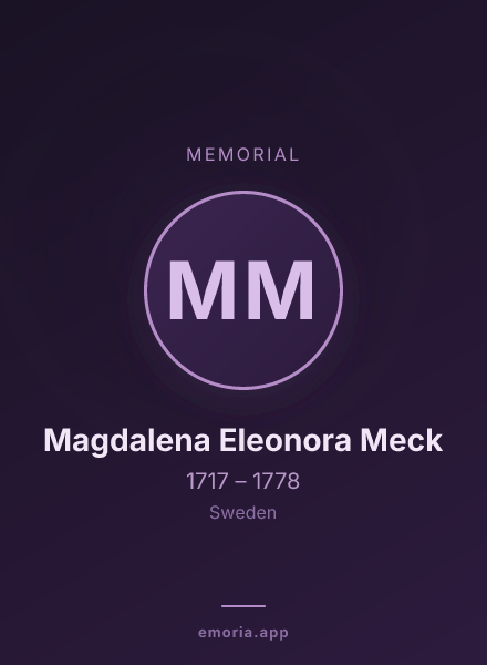 Memorial portrait of Magdalena Eleonora Meck