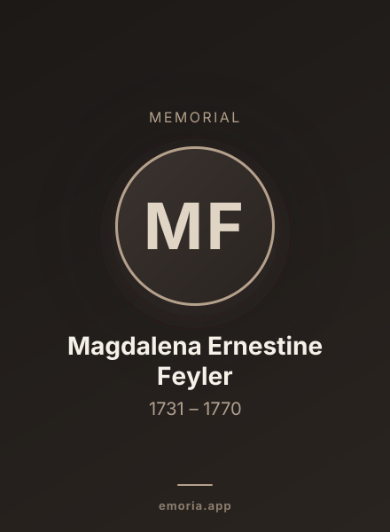 Memorial portrait of Magdalena Ernestine Feyler