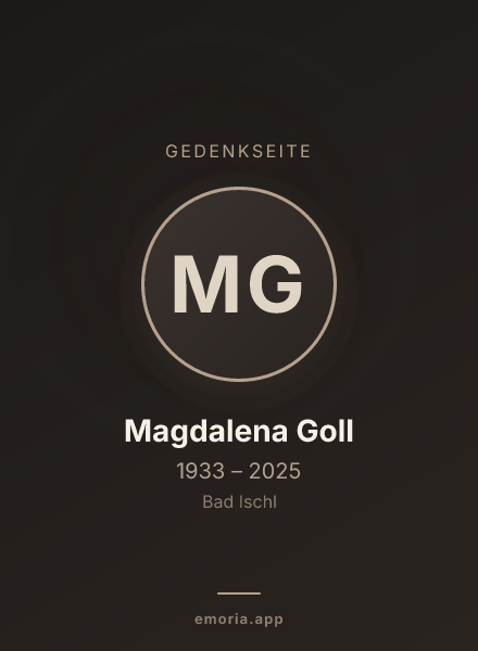 Gedenkportrait von Magdalena Goll