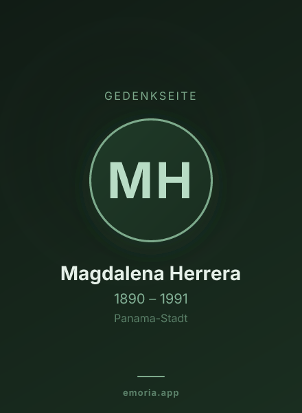 Gedenkportrait von Magdalena Herrera