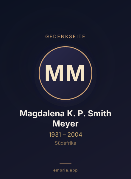 Gedenkportrait von Magdalena K. P. Smith Meyer
