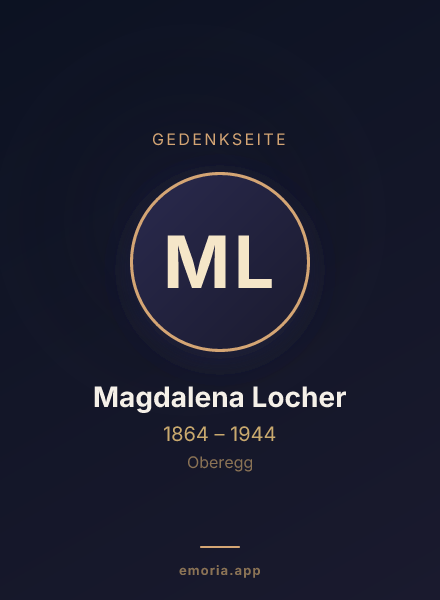 Gedenkportrait von Magdalena Locher
