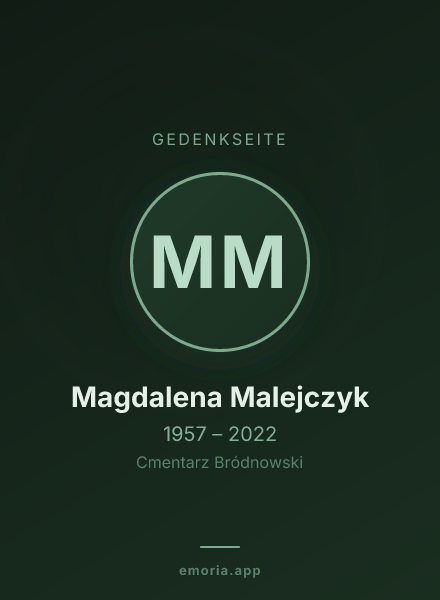 Gedenkportrait von Magdalena Malejczyk