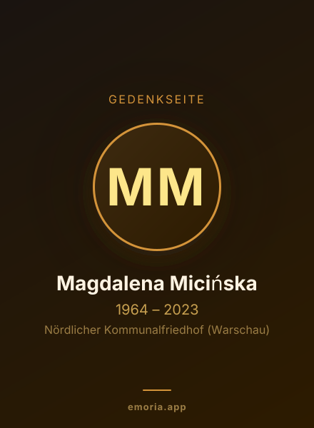 Gedenkportrait von Magdalena Micińska