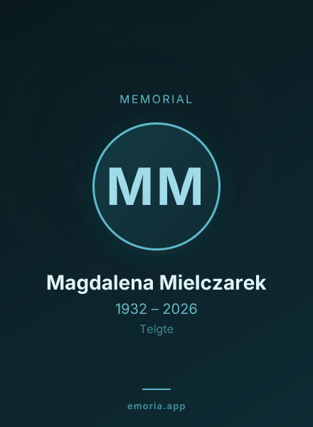 Memorial portrait of Magdalena Mielczarek