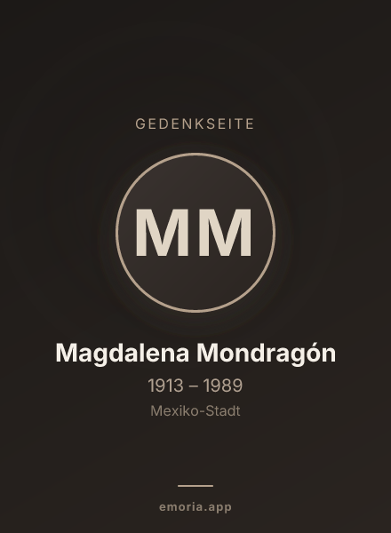 Gedenkportrait von Magdalena Mondragón
