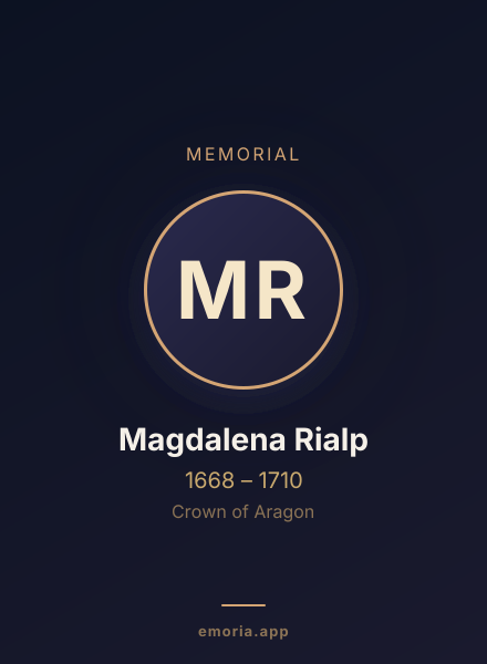 Memorial portrait of Magdalena Rialp