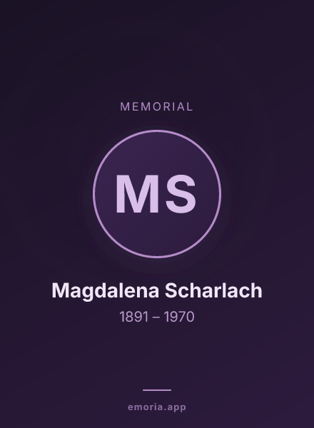 Memorial portrait of Magdalena Scharlach