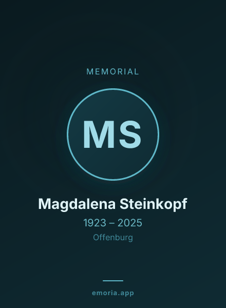 Memorial portrait of Magdalena Steinkopf