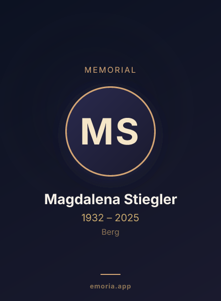 Memorial portrait of Magdalena Stiegler