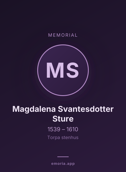 Memorial portrait of Magdalena Svantesdotter Sture