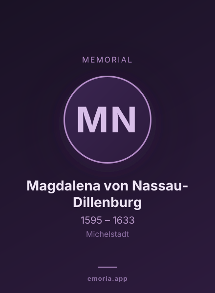 Memorial portrait of Magdalena von Nassau-Dillenburg