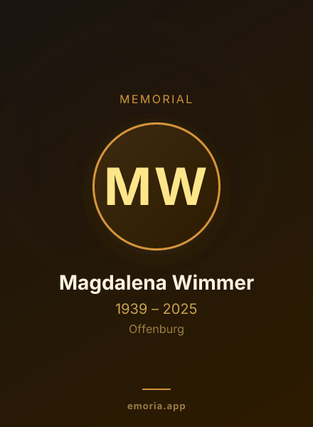 Memorial portrait of Magdalena Wimmer