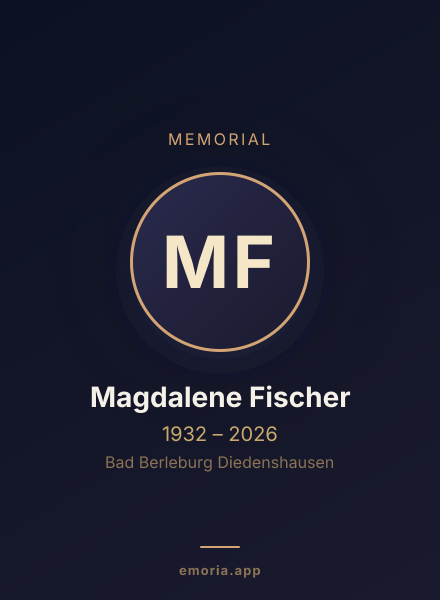 Memorial portrait of Magdalene Fischer