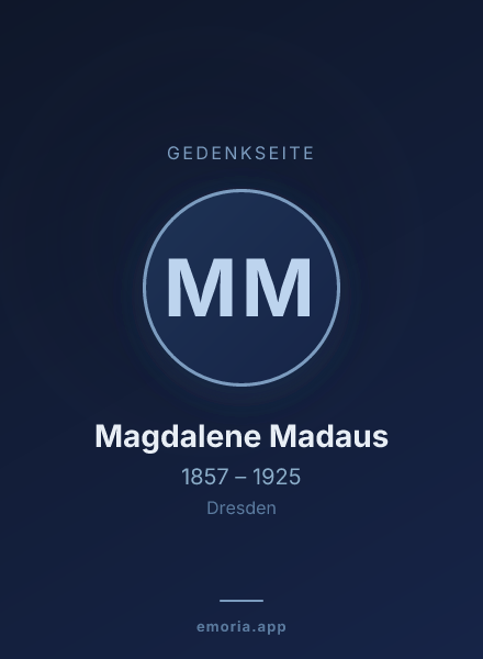 Gedenkportrait von Magdalene Madaus