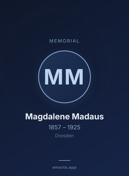 Memorial portrait of Magdalene Madaus