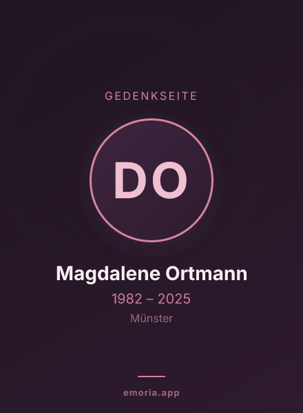 Gedenkportrait von Dr. Magdalene Ortmann