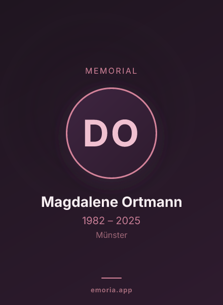 Memorial portrait of Dr. Magdalene Ortmann