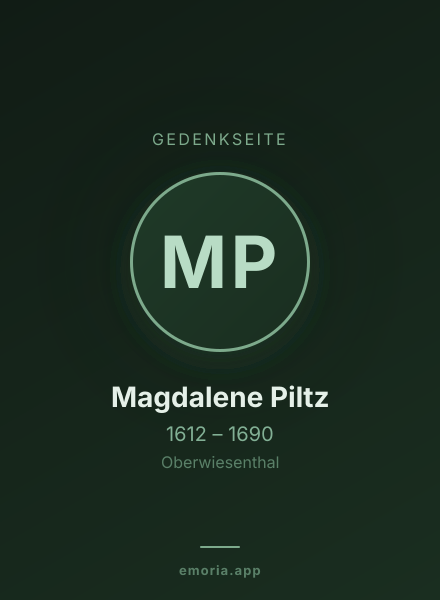 Gedenkportrait von Magdalene Piltz