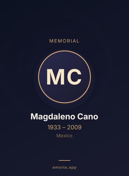 Memorial portrait of Magdaleno Cano