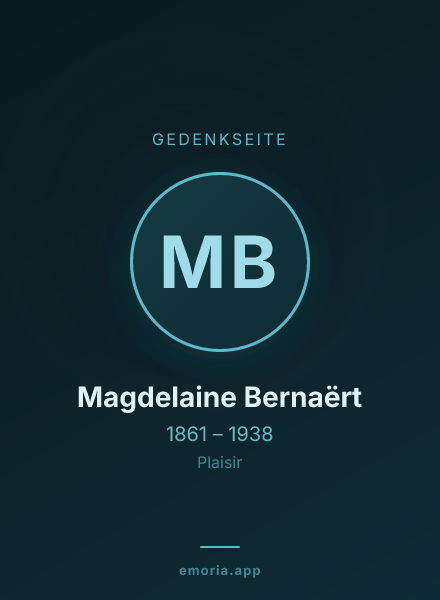 Gedenkportrait von Magdelaine Bernaërt