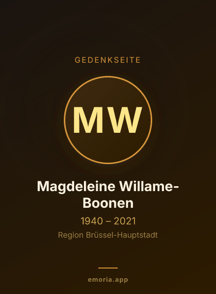 Gedenkportrait von Magdeleine Willame-Boonen