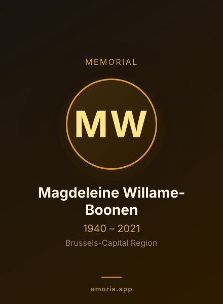 Memorial portrait of Magdeleine Willame-Boonen