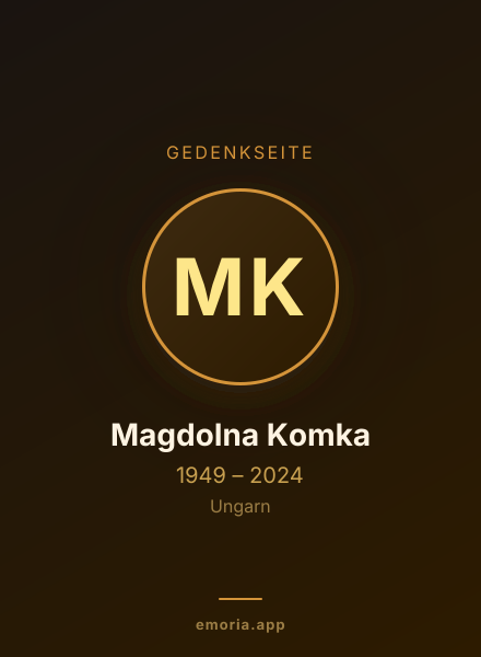 Gedenkportrait von Magdolna Komka