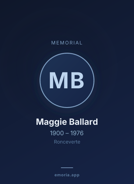 Memorial portrait of Maggie Ballard