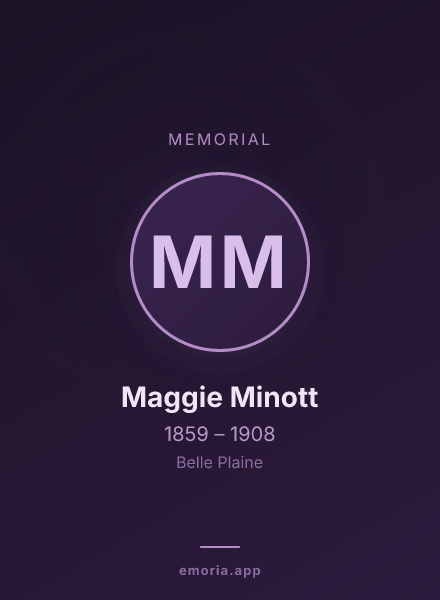 Memorial portrait of Maggie Minott