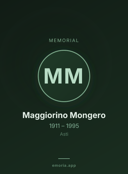 Memorial portrait of Maggiorino Mongero