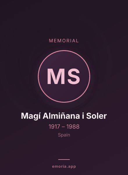 Memorial portrait of Magí Almiñana i Soler