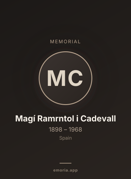 Memorial portrait of Magí Ramrntol i Cadevall