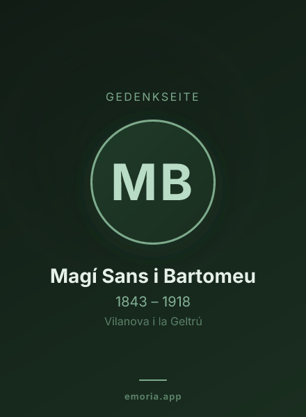 Gedenkportrait von Magí Sans i Bartomeu