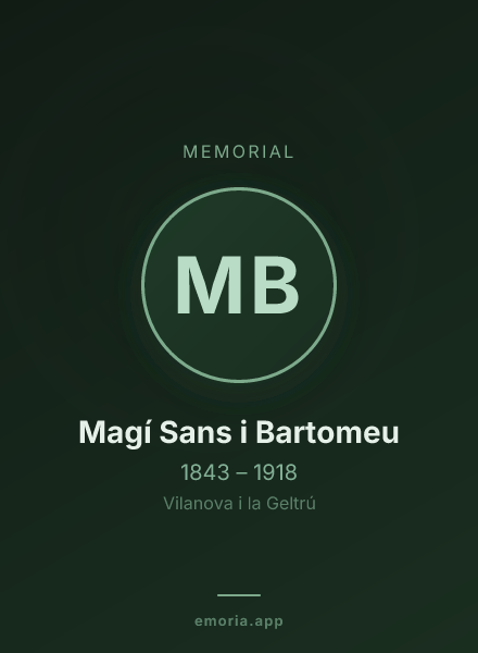 Memorial portrait of Magí Sans i Bartomeu