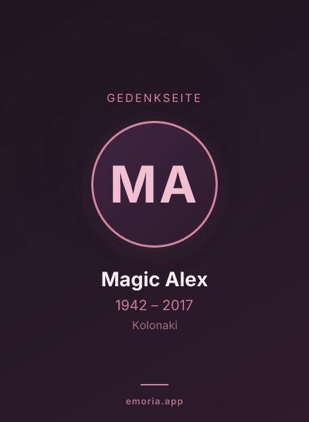 Gedenkportrait von Magic Alex