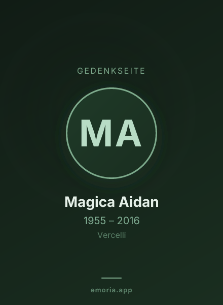 Gedenkportrait von Magica Aidan